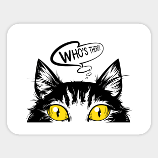 Smiling Cat Pop Art - Retro Feline Fun Sticker